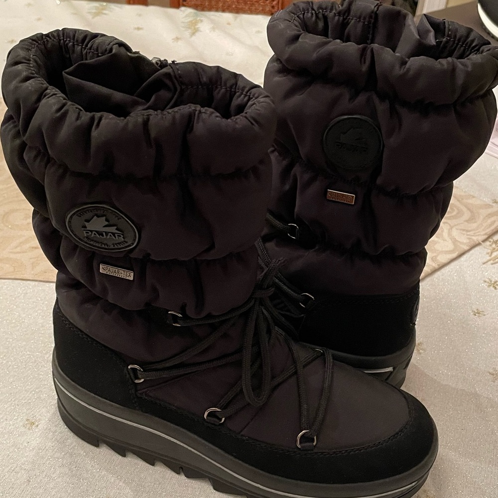 Pajar Black Quilted Winter Boots